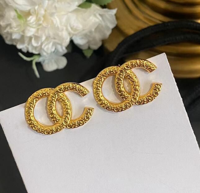 20style 18K Gold Plated Korean Double Letters Stud Luxury Designer ...