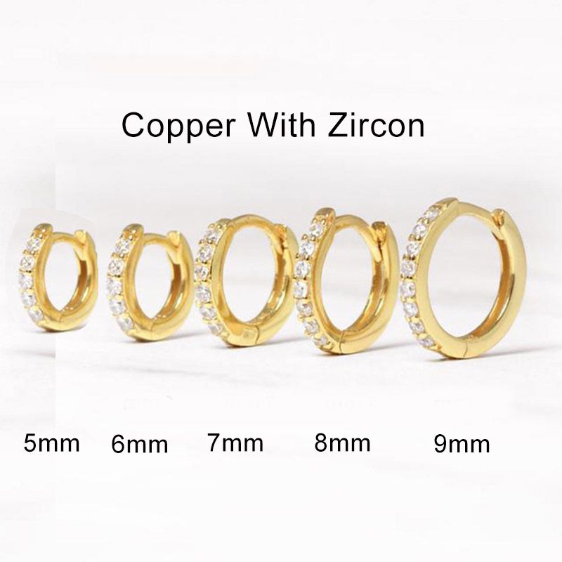 CZ Gold Color 5mm