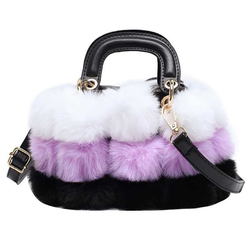 Borsa di peluche viola