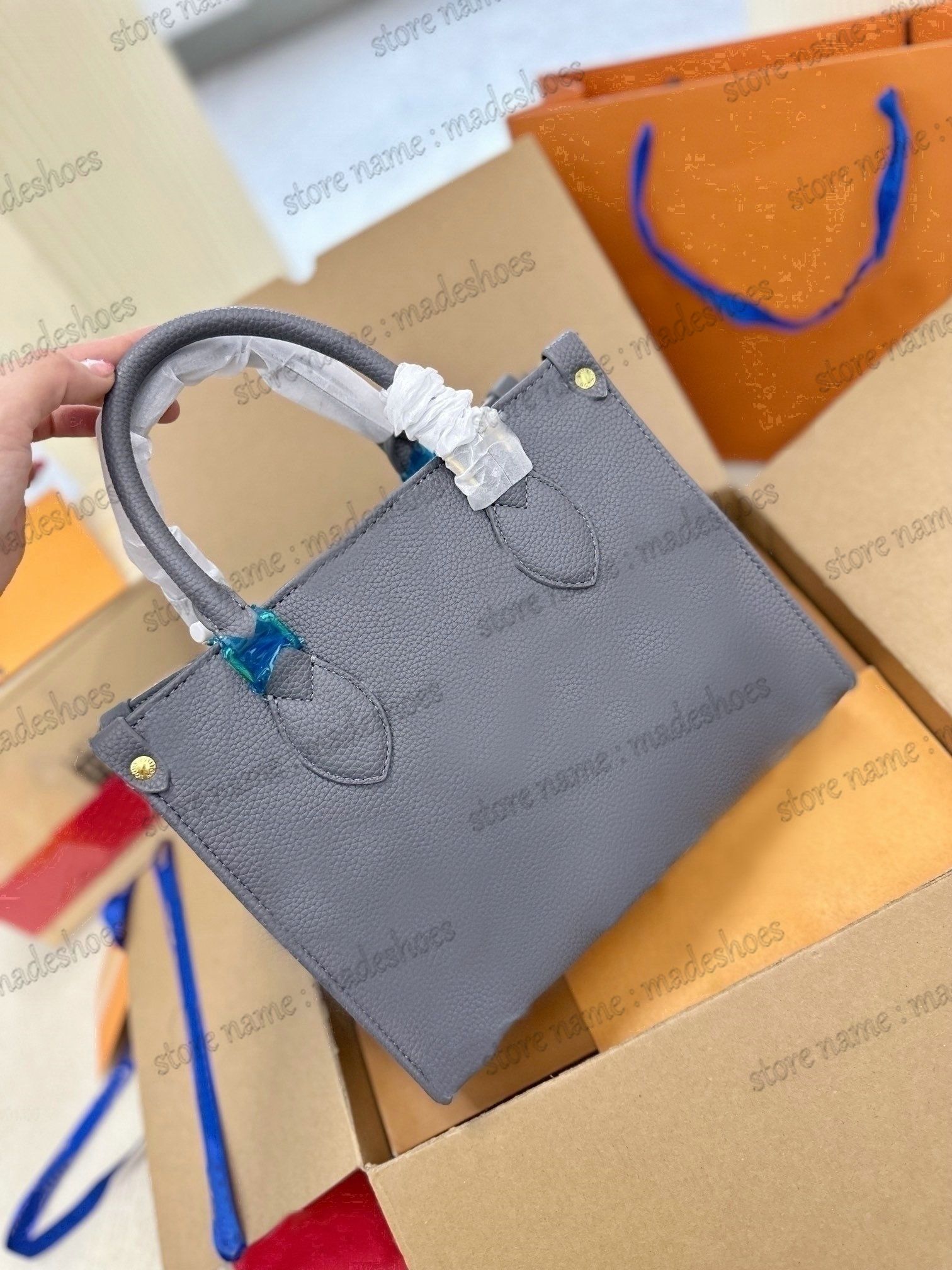 Onthego Embossed Shopping Tote Bag M59856 Sunrise Pastel Monograms Handle  Bags Luxury Shoulder Bag Women Designer CrossBody On The Go 25cm From  Madeshoes, $46.18