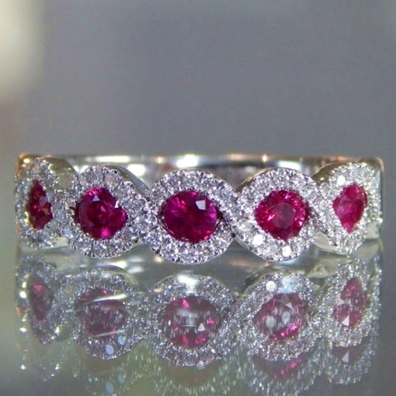 China Red Crystal Ring