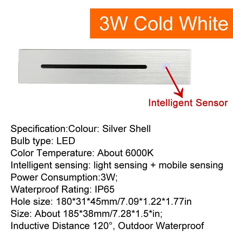 PIR IP65 Silber Shell White Light