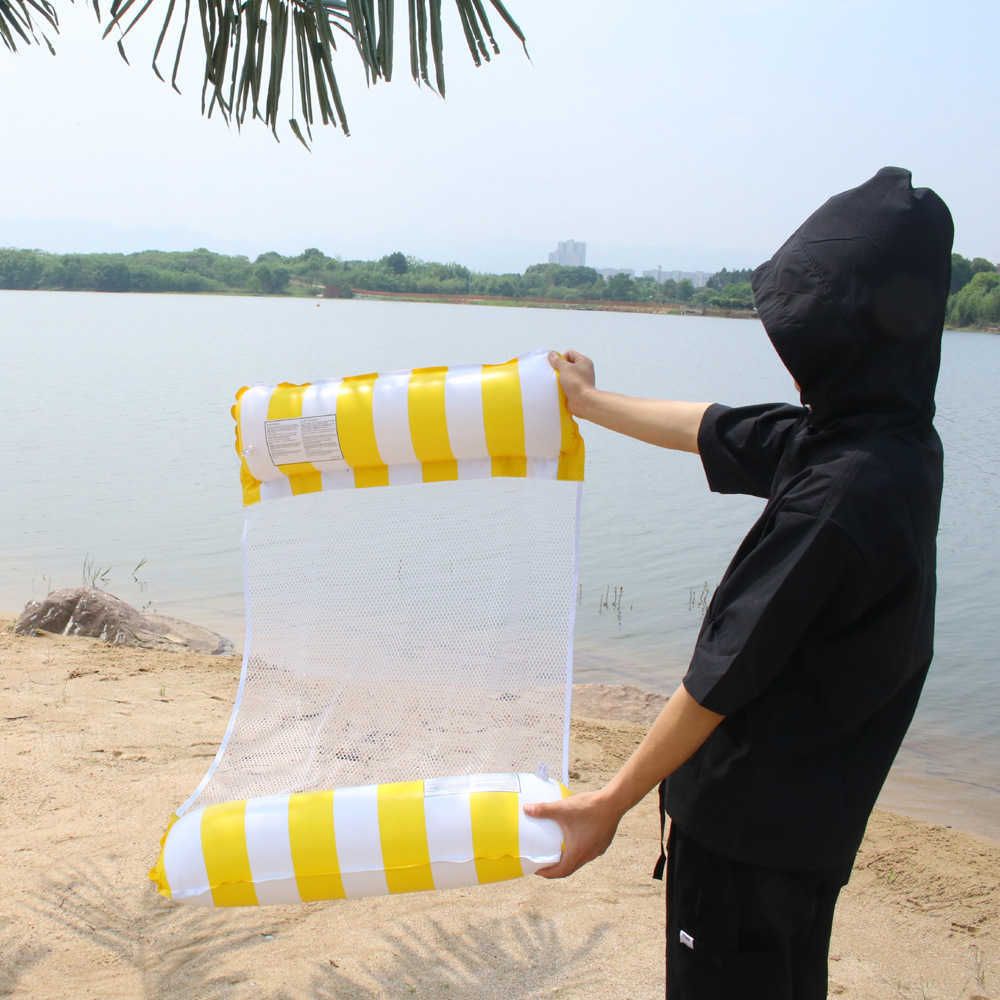 Yellow Striped Inflatable Hammock (han