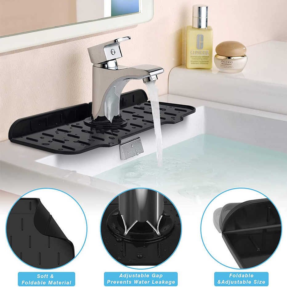 Dropship 1pc Kitchen Faucet Sink Splash Guard; Silicone Faucet