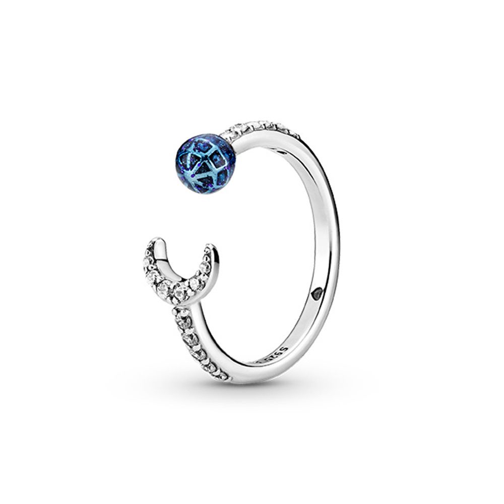 Earth Moon Open Ring