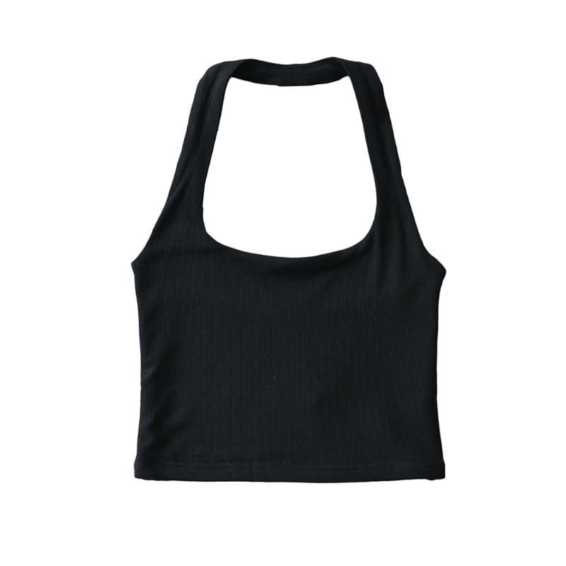 Donne del top crop nero