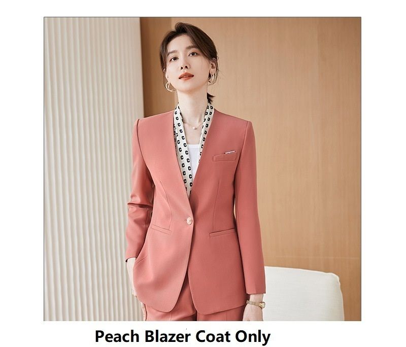 Pfirsich -Blazer -Mantel