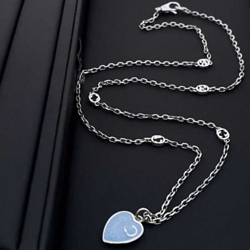 Collier bleu-925 argent