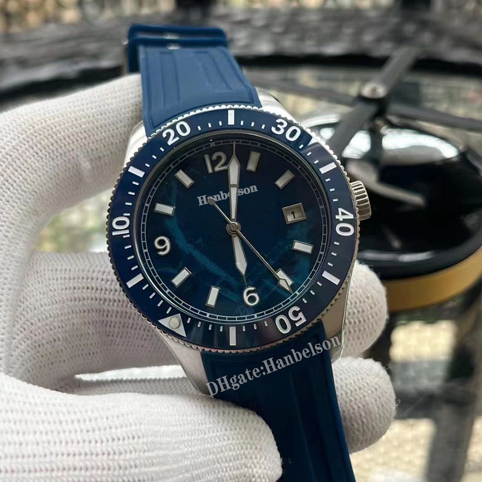 Blue dial blue rubber strap