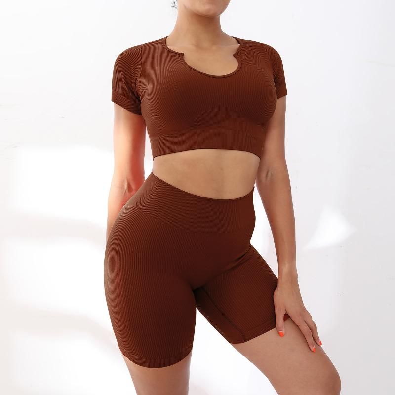 brown yoga set