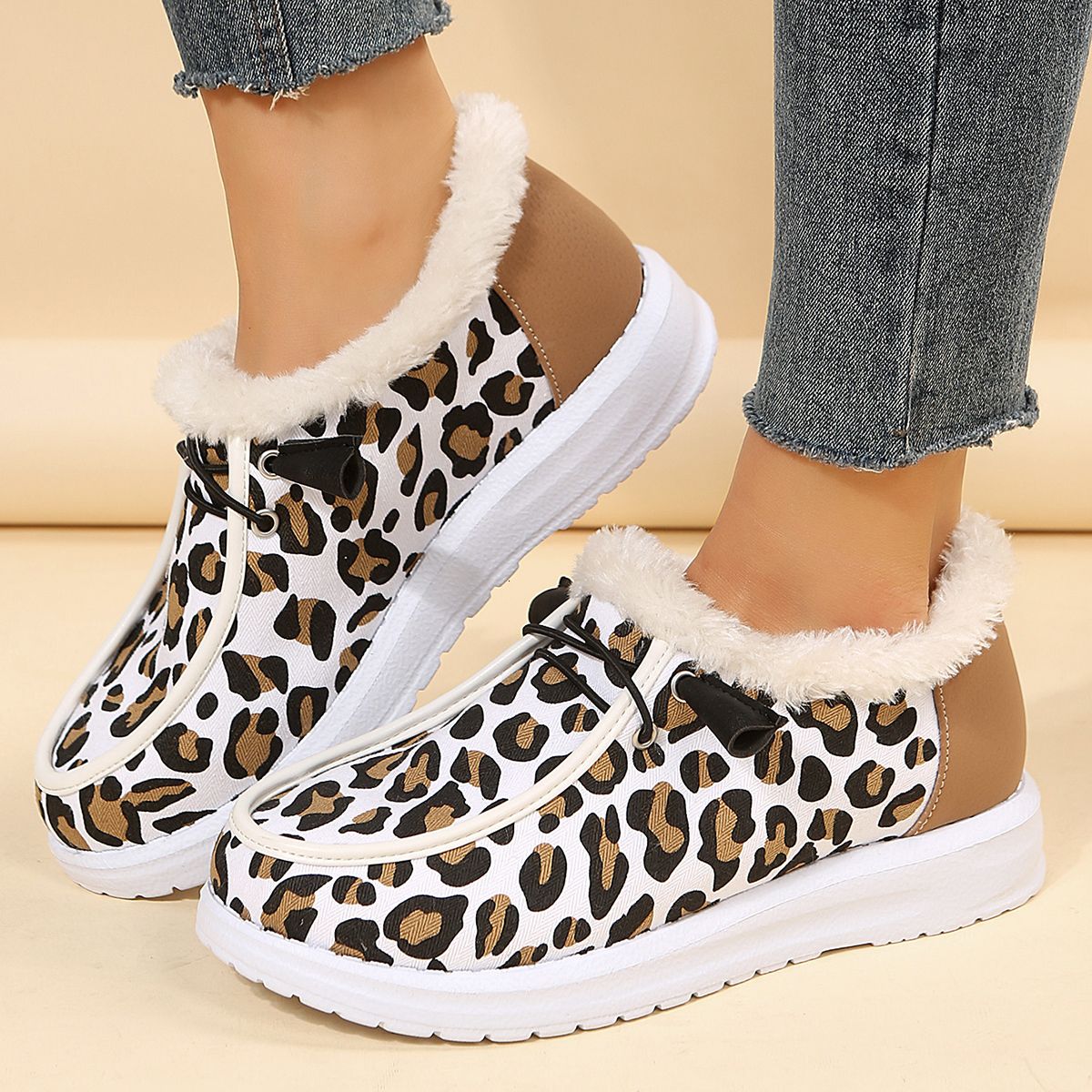 white leopard print