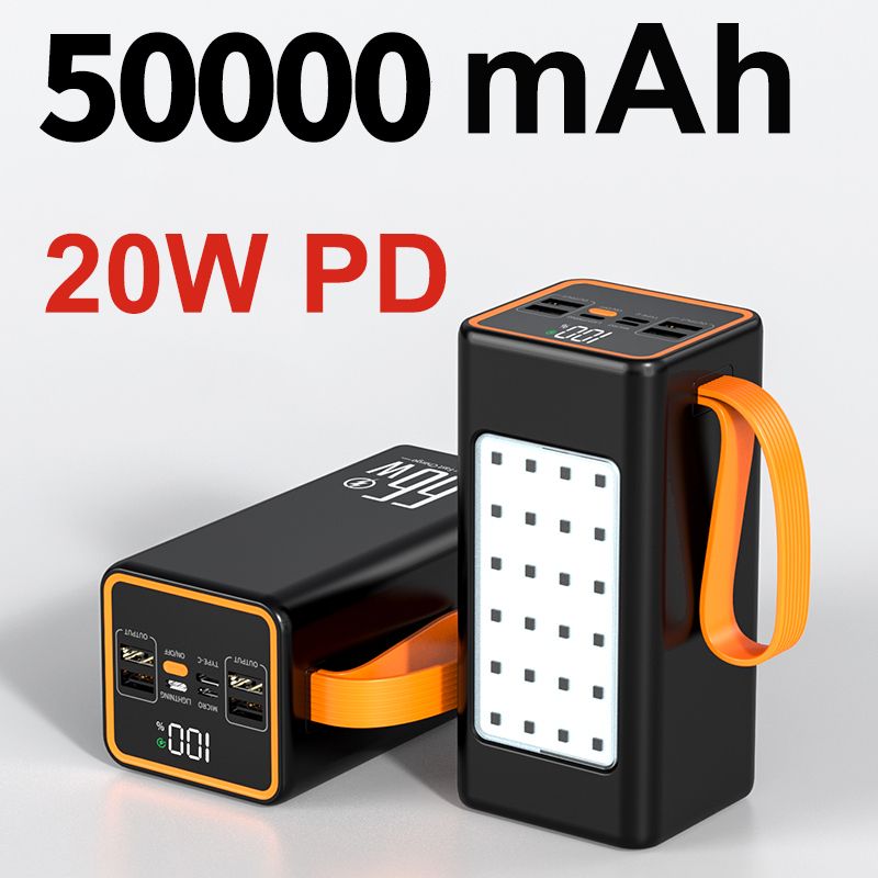 Super Fast Charging Bank Portable Phone 66w PowerBank LED Camping Light 30000--90000 mAh