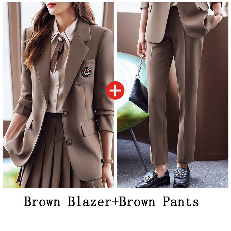 brown pant suits