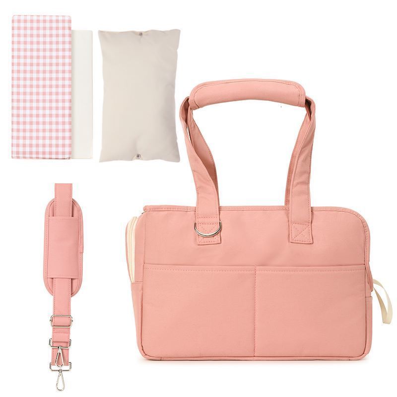 Bolsa rosa e strap-37x17x25cm