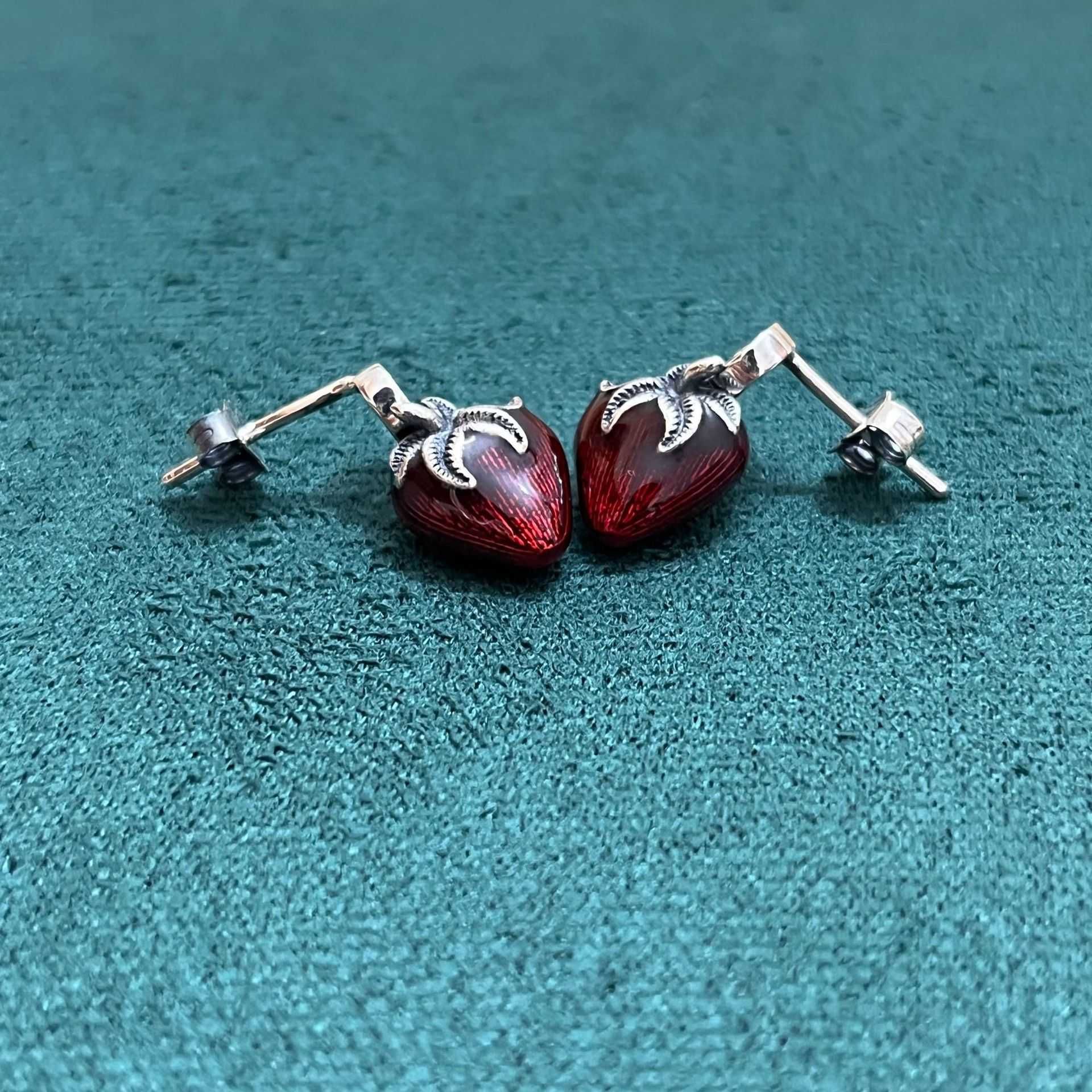 Strawberry Earrings-925 Silver