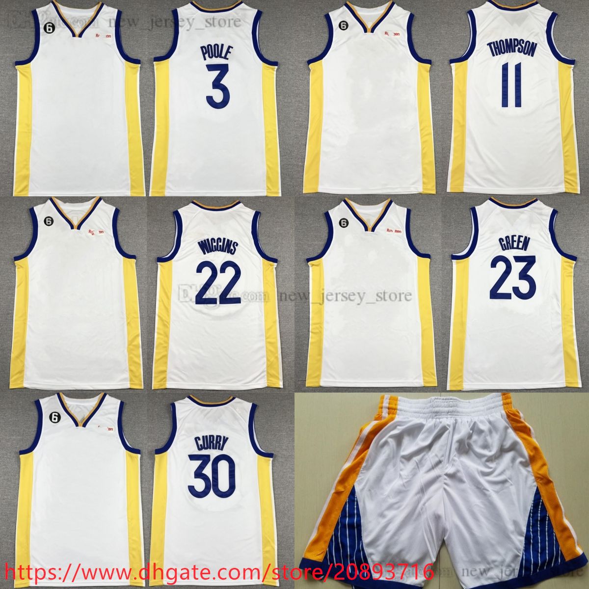 2023! The Bay, Golden State Warriors Jersey, GSW POOLE #3, CURRY 30, Full Sublimation