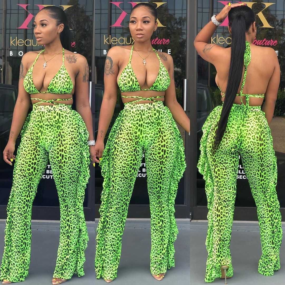 green leopard print