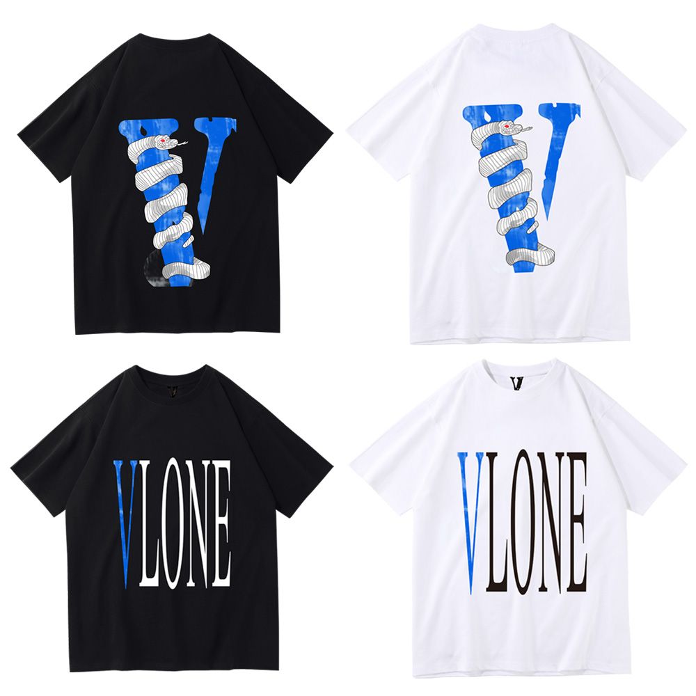 VLONE Letnia Męska Koszulka Z Literą „V” Wypoczynek Trend W Modzie Hip Hop  Top Markowy Męska Luksusowa Odzież Uliczna Bluza Najwyższej Jakości Bawełna  Krótki Rękaw Od 55,21 zł| DHgate