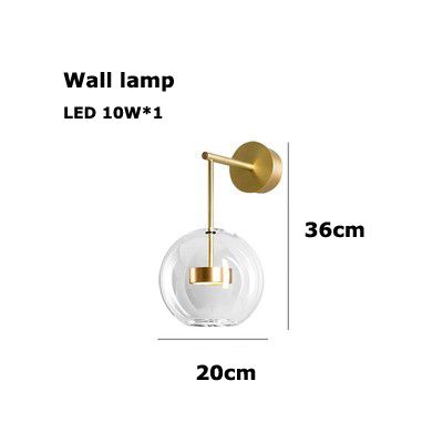 Lampada a parete Gold Clear Bubble