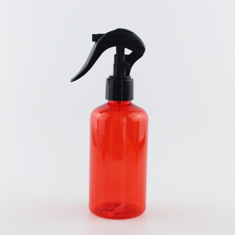 220ml Red Bottle Black Plastic (PET)