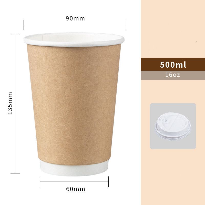 16oz white cap white cap Double Wall