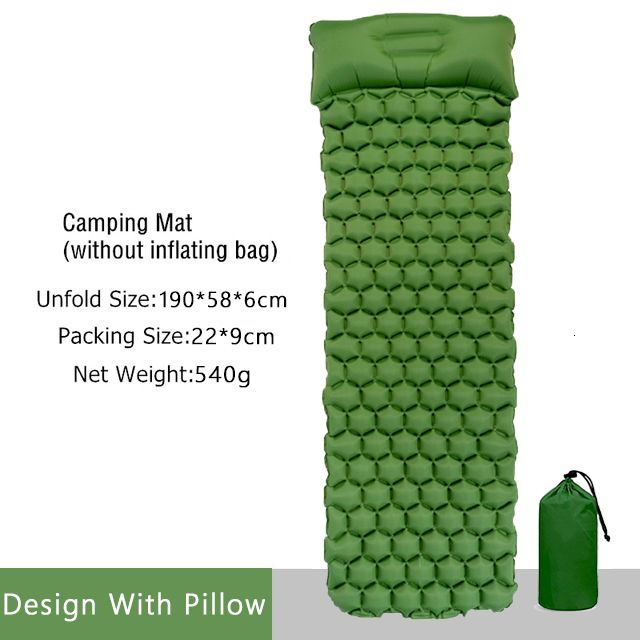 Pillow Green Mat-One Seat