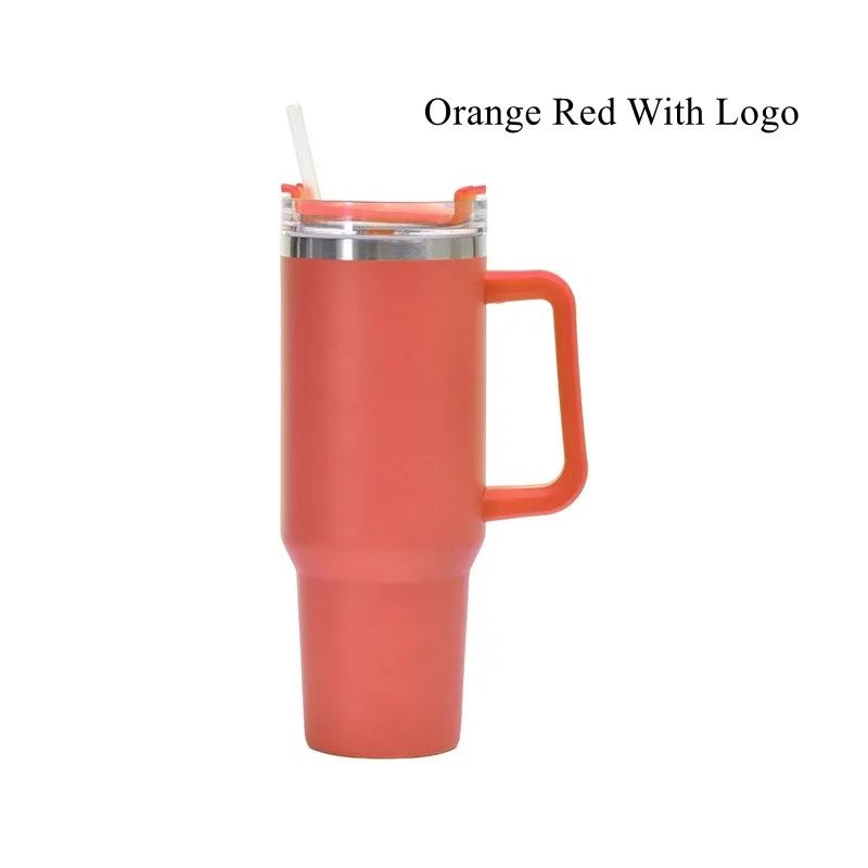 Orange röd med logotyp