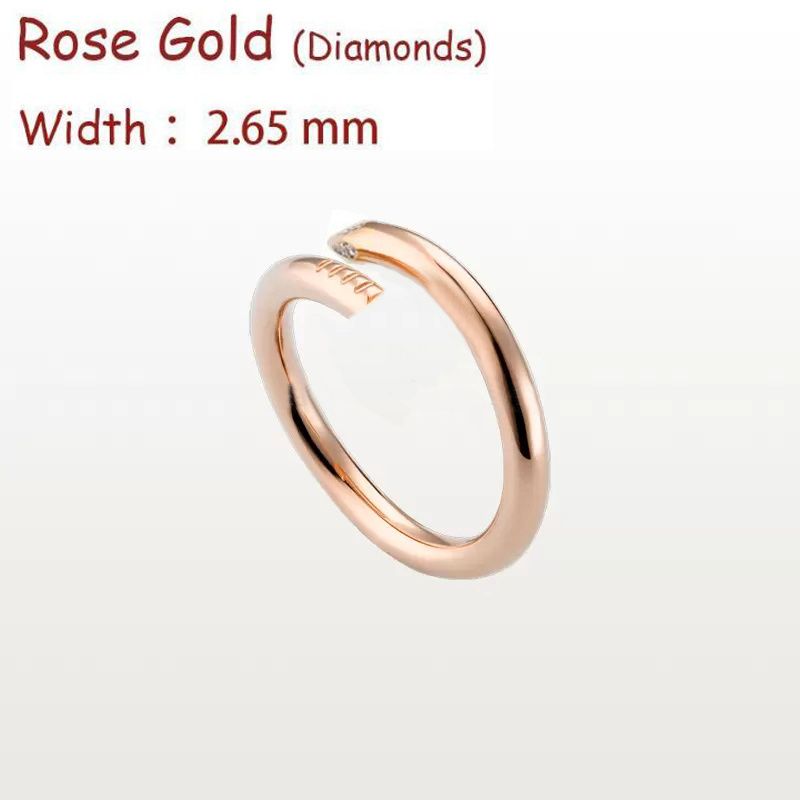 Rose Gold-Nail Ring (Diamonds)