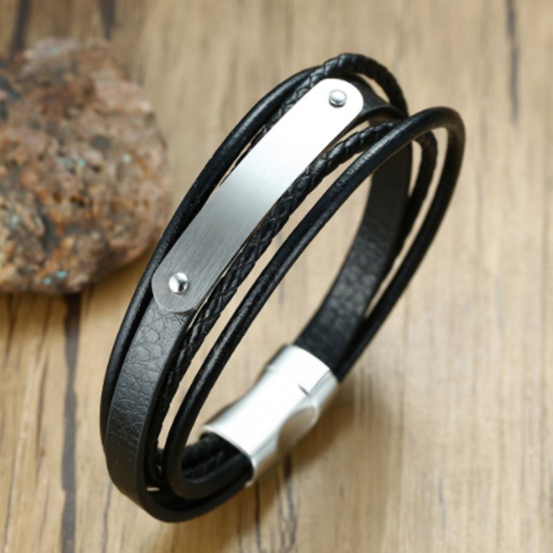 Silver G Leather Black Chiny 50-52mm