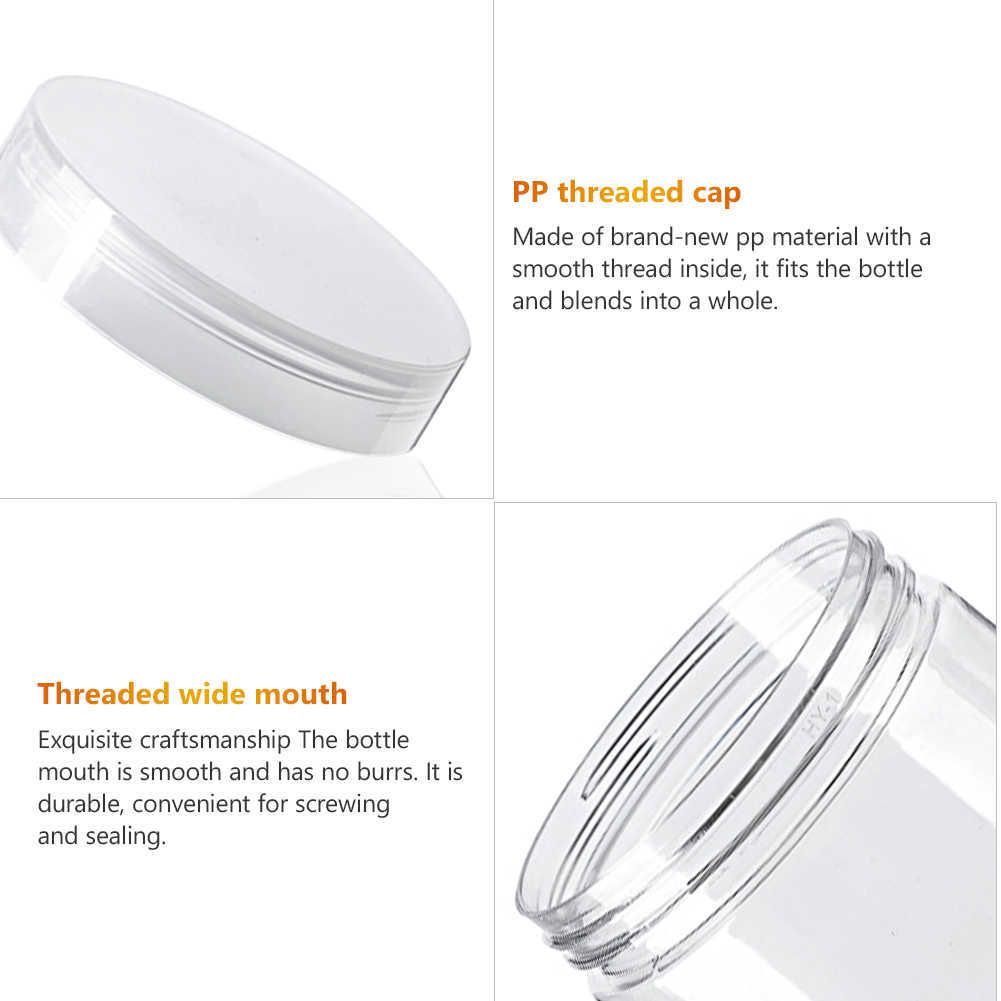 100ML 120ML 150ML Clear Plastic Jars Household Storage Sample Containers  10Pcs