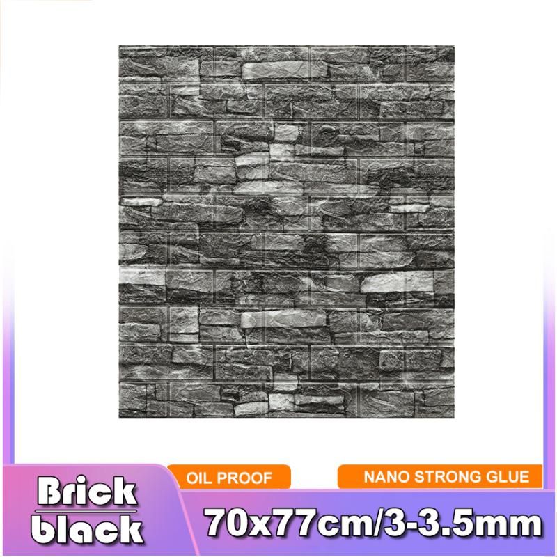Brick Black 10pcs 70x77cm