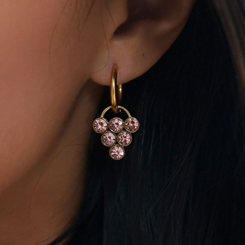 boucle d'oreille rose