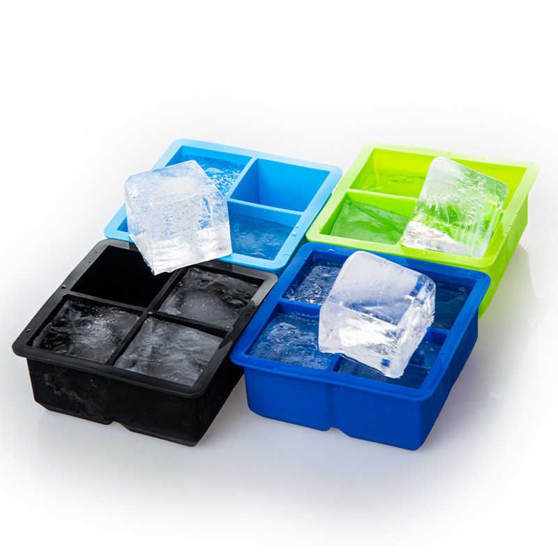 Big Cubitera Square Ice Tray Mold Square Ice Box Large Ice Cube Mold 4/6/8  Grids