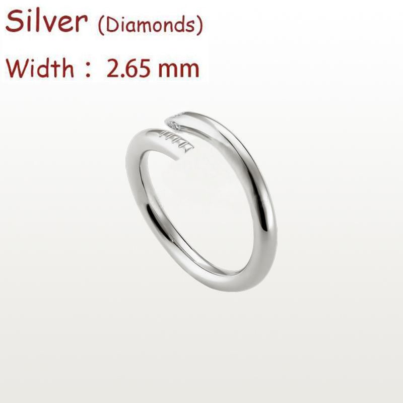 Anillo de plata -nail (diamantes)