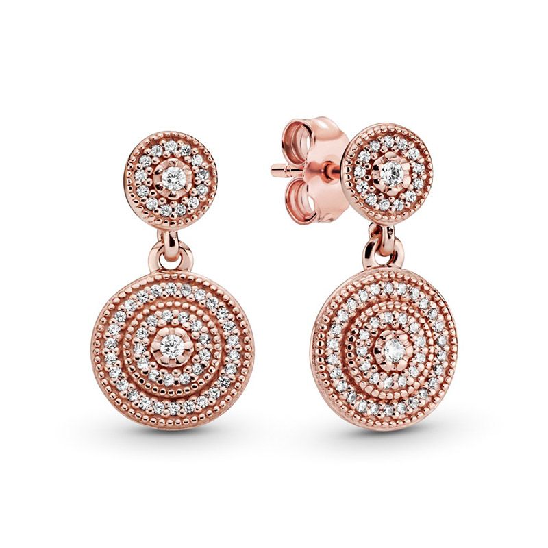 Boucle d'oreille de rose + boîte