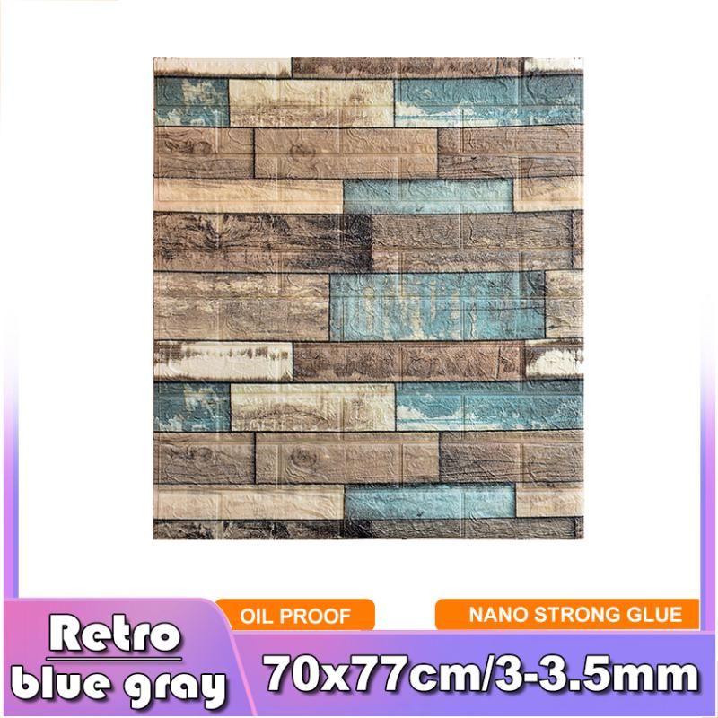 Retro Blue Grey 10pcs 70x77cm