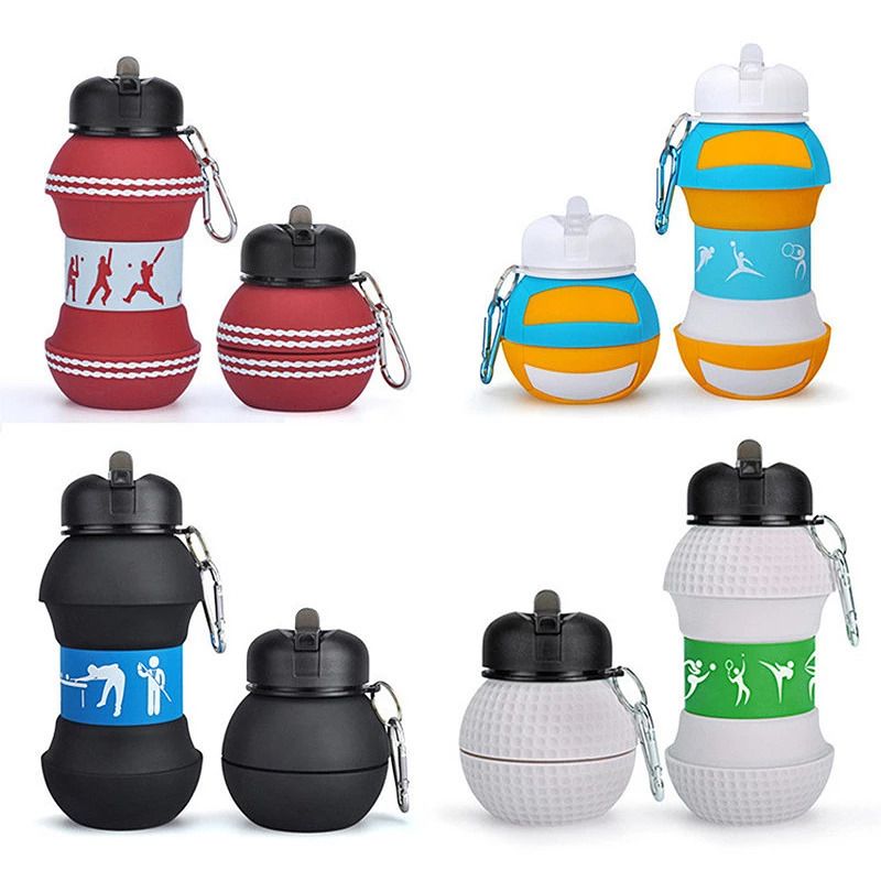 Durable Healthy Plastic Travel Sports Folding Silicone Water Cup Portable  Folding Football Bottle Kid Soccer Water Bottles - China Water Bottle and  Folding Cup price