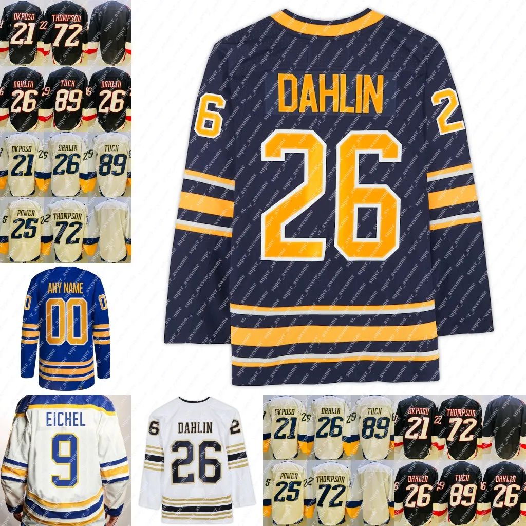 BuffaloSabres26 Rasmus Dahlin 89 Alex Tuch Buffalo Hockey Jersey