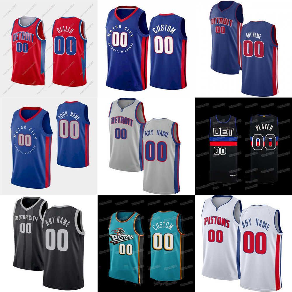 NBA-Mens Womens Youth Detroit''Pistons''Custom 17 Rodney McGruder 27 Buddy  Boeheim 2 Cade Cunningham 23 Jaden Ivey 0 Jalen Duren Basketball Jerseys 