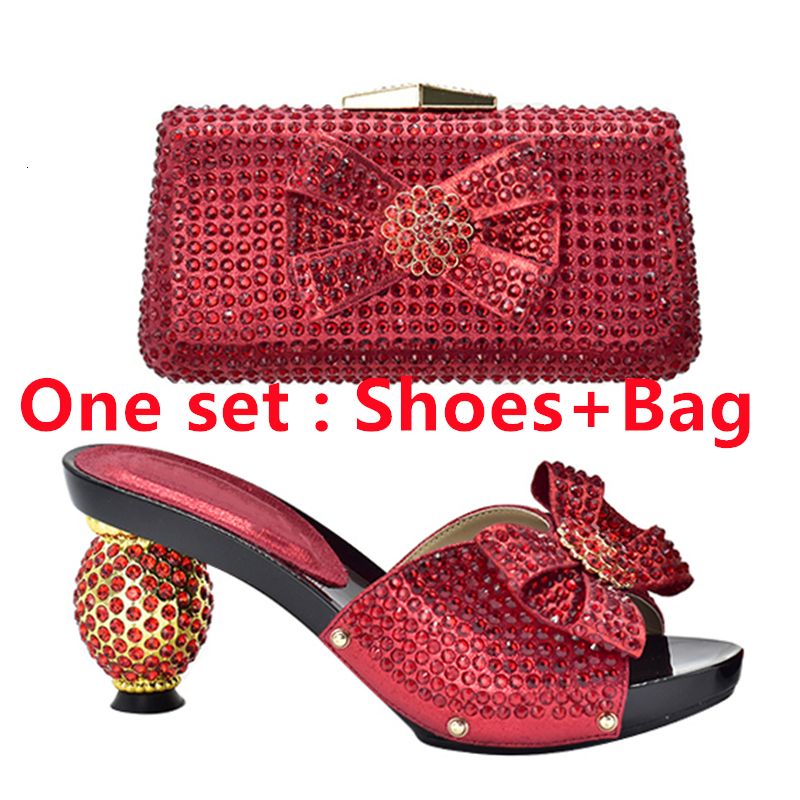 red shoes and bag