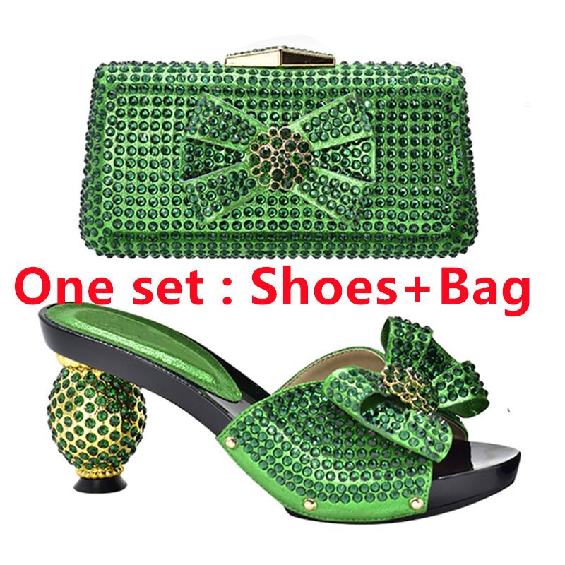 green shoes and bag