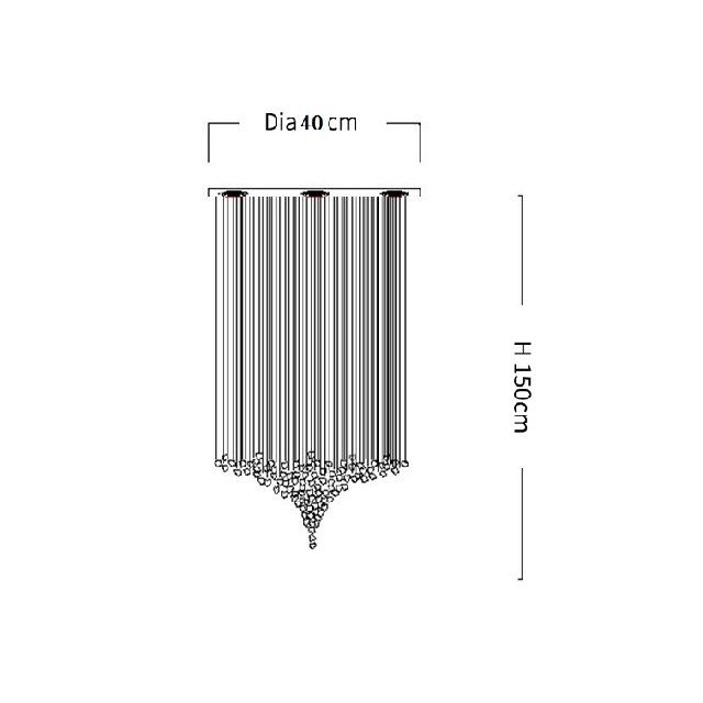 Dia40xh150cm heldere steen warm wit