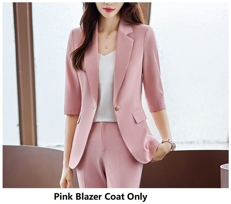 pink blazer coat