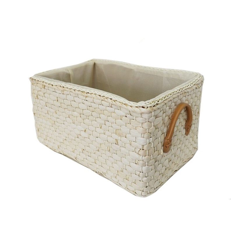 Panier de rangement blanc-38x26x23cm