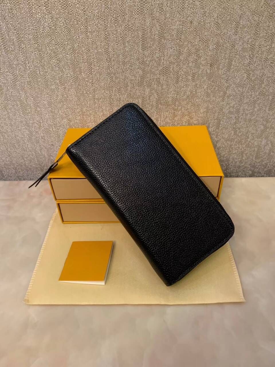 Emboaaed Black Wallet