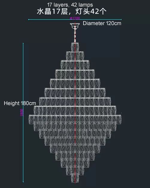 Diameter 120 cm höjd 180 cm