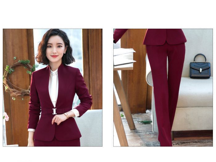 red pants suits