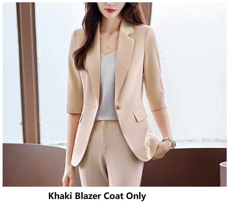 khaki blazer coat