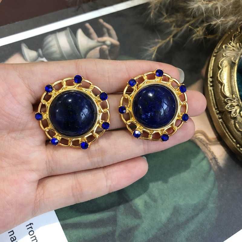 OM43 Lapis Lazuli Silver Edele أقراط