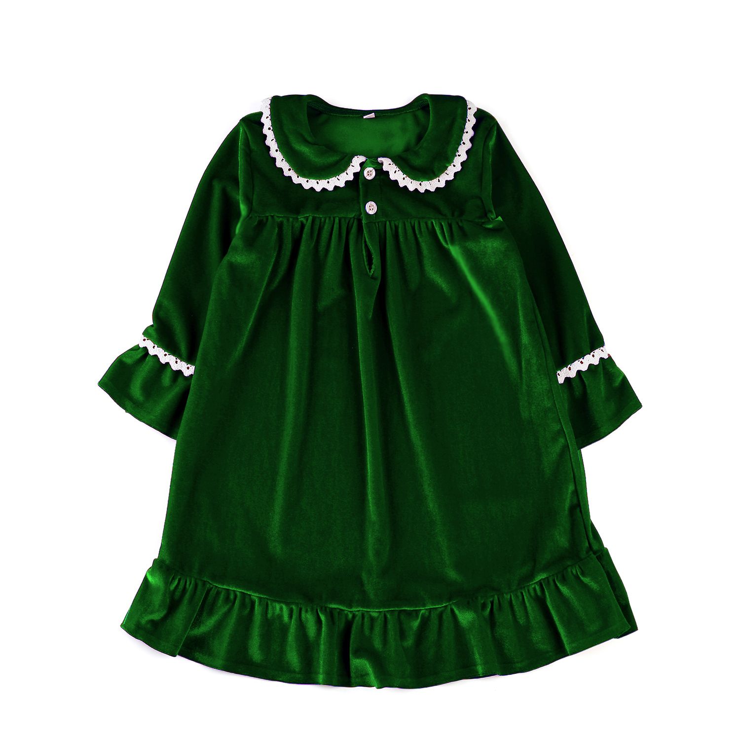 Robe verte en velours